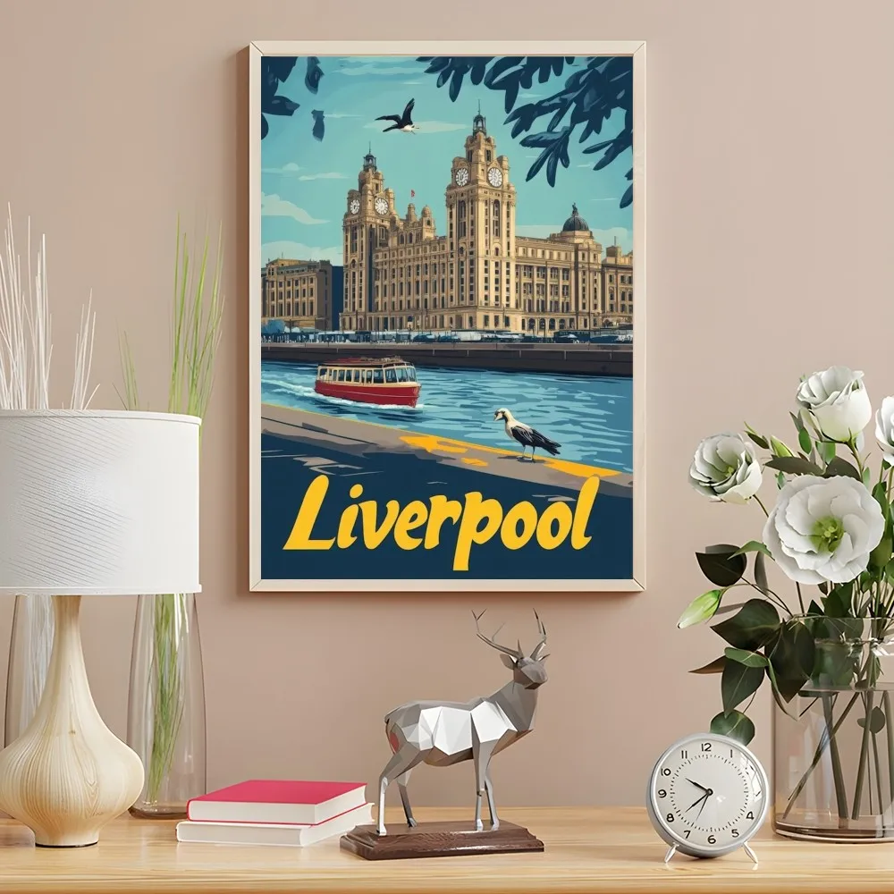 Liverpool Landschaft Kunstdruck Poster Wanddruck Wasserdicht Duschraum Zuhause Schlafzimmer Dekor Geschenk – Detail 13