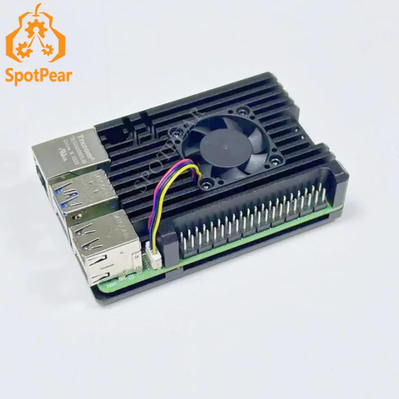 Raspberry pi Alumínio Case com Opção Ventilador Pwm Caixa do Metal