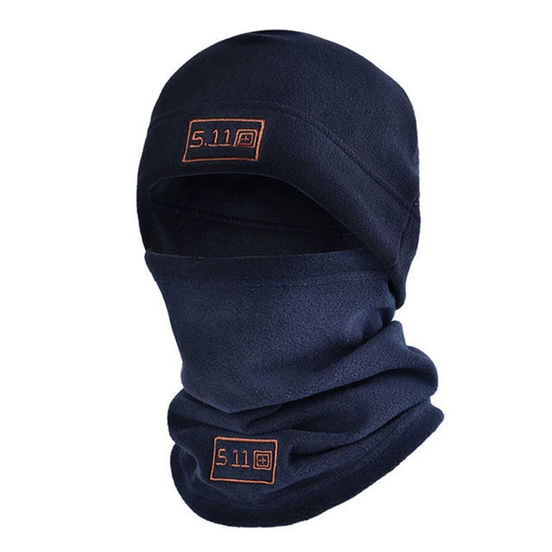 Winter Warm Men's Coral Fleece Cap Scarf Neck Wool Face Mask Fashion Unisex Tactical Military Sports Hat Women Scarf