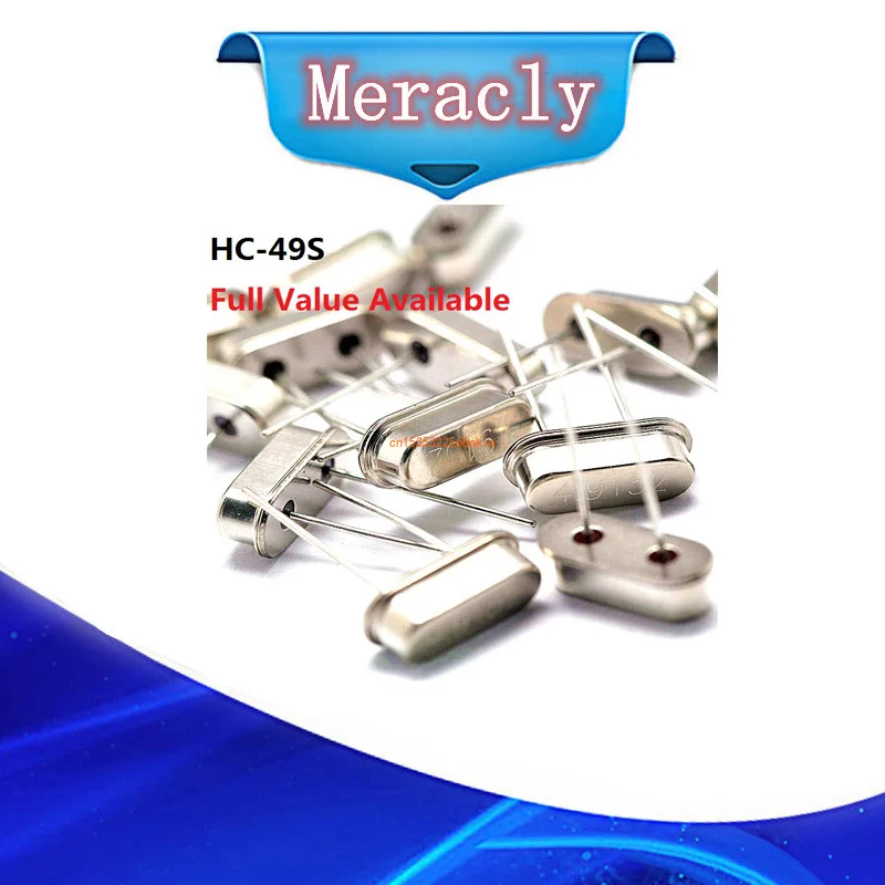 

10PCS Passive Crystal Oscillator 16/16.000/18.432/20/22.1184/24/25/26/27/27.145/28/30/32/32.768/38/40/48/50/64mhz/M/MHZ HC-49S