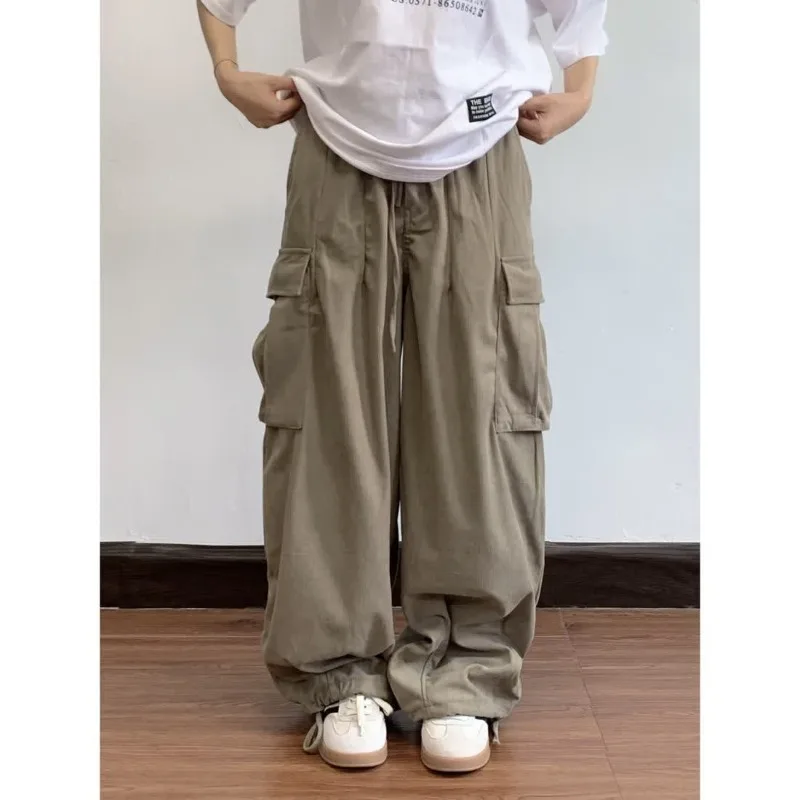 

Deeptown Oversized Corduroy Cargo Pants Japanese Harajuku Vintage Pocket Baggy Trousers Korean Fashion Streetwear 90s Aesthetic