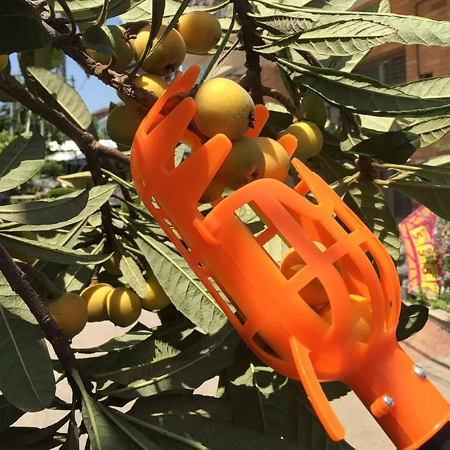 1/5x Fruit Picker High-altitude Fruit Collection Plastic Fruit Picking Device Loquat Bayberry Hand Catcher Tools Gardening Tool 2