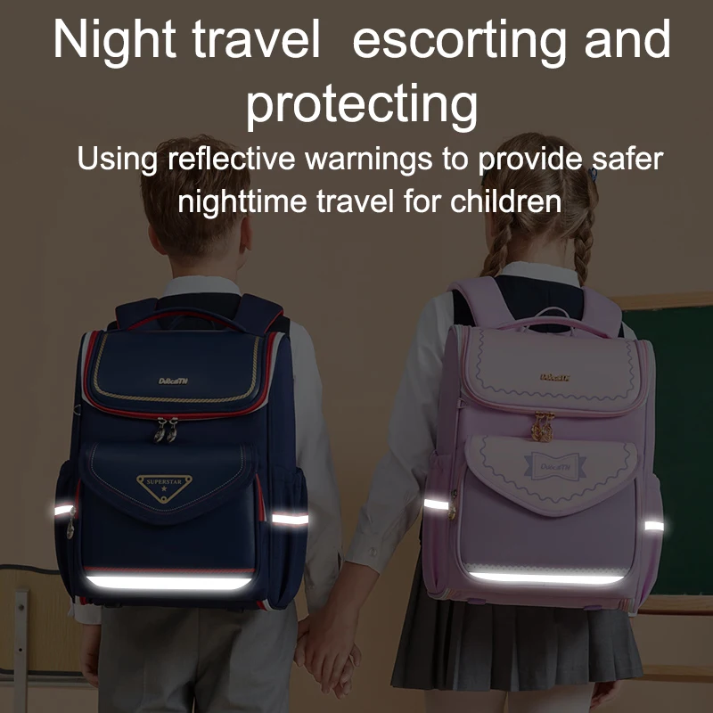 New Stylish Large Capacity School Bag Load Relief Primary School Students Backpack Comfortable Waist Spine Protect Backpack 4