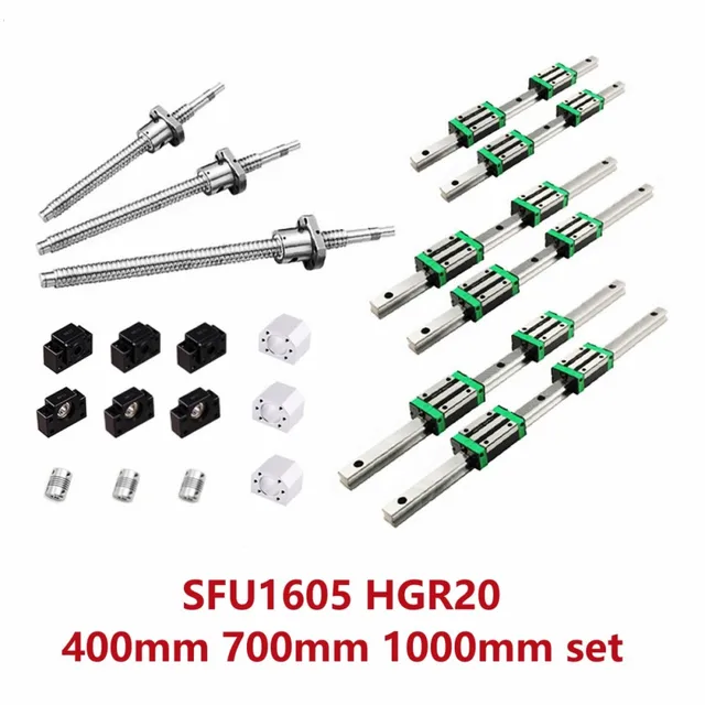 Set Guide Lineari Per CNC - Include Binari HGR20 1500 Mm, Blocchi, Vite A Sfera SFU1605 E Accessori | Per Macchine Utensili - Foto 6