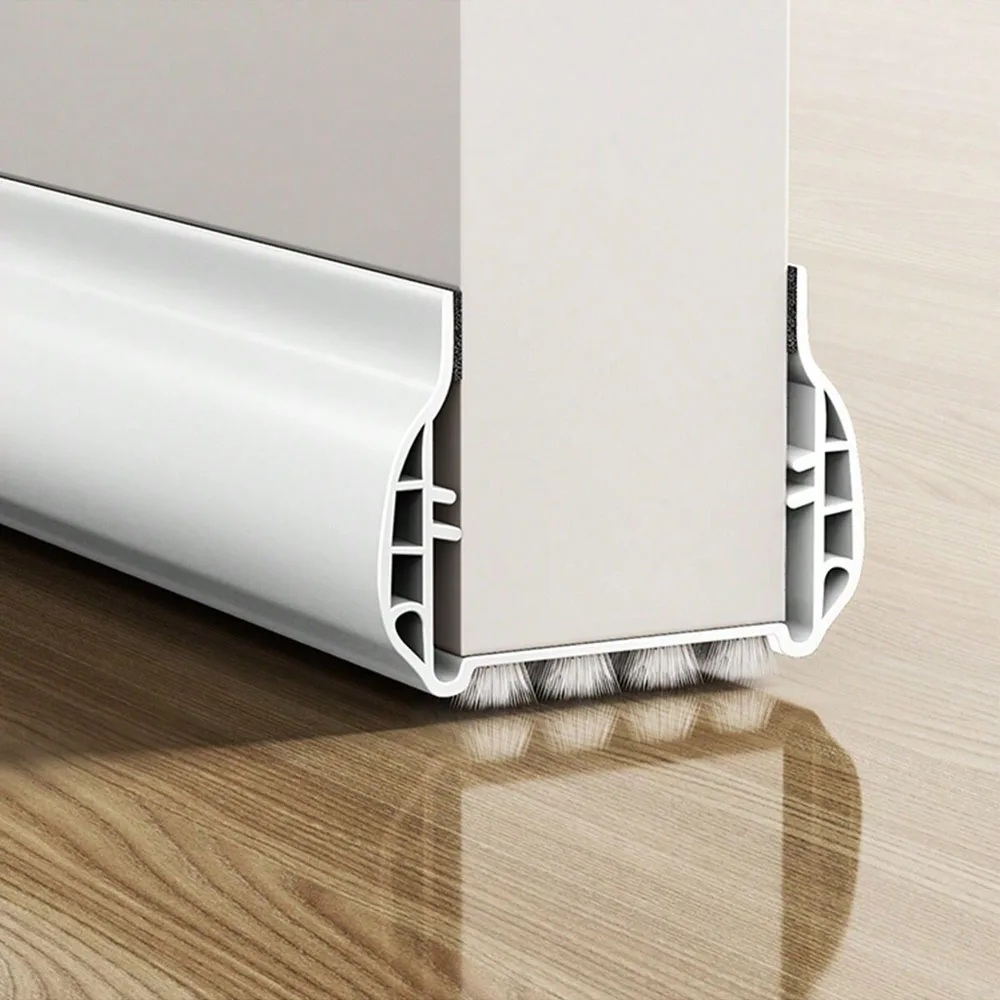 PVC Door Bottom Sealing Strip Wool-belt Seam Sealing Strip Wind-proof Strip Under The Door Mute and Mouse-proof Strips New