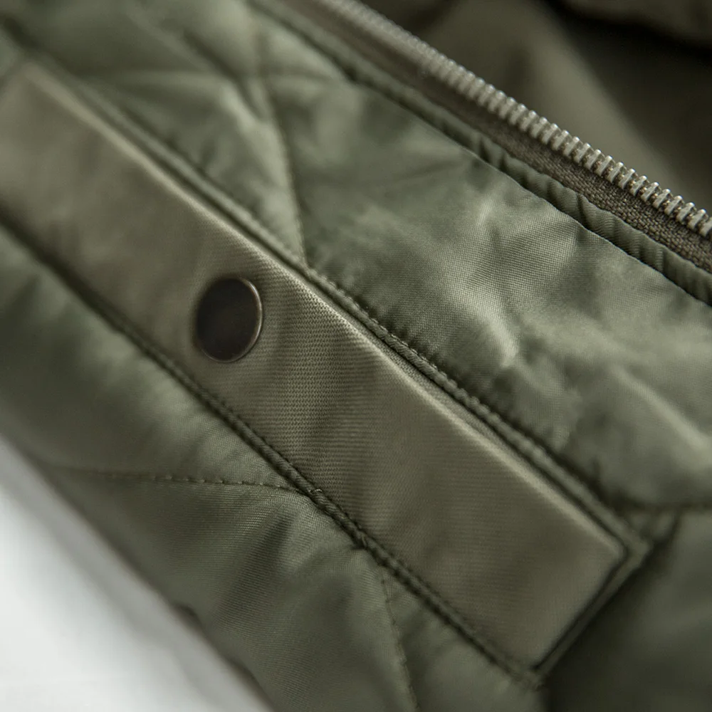 Maden Vintage B15 Bomber Jacket for Men Faux Rabbit Fur Lapel Signature Arm Pocket Winter Thickened Warm Windproof Coat Parkas 6