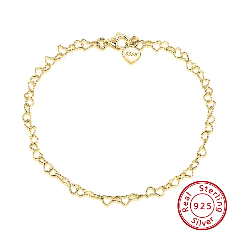 KISS MANDY 패션  3.5mm 롤로 하트 링크 체인 Anklet 조정 가능한 여자 여자 체인 Anklets 쥬얼리 SA10