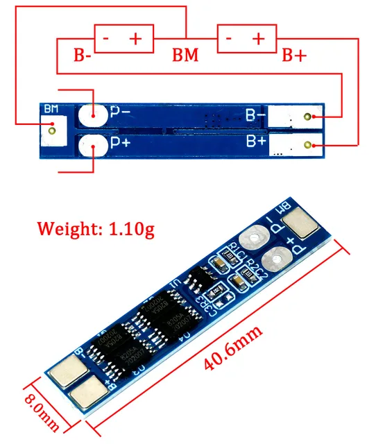 Sunnylife ] Bms 2S 7.4V 6A/10A Li-ion Battery Charge Protection Board PCM PCB Cell Charging - Foto 7