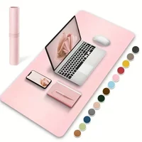 1 Pcs Large Size 60*30mm Office Desk Protector Mat PU Leather Waterproof Mouse Pad Desktop Keyboard Desk Pad Gaming Mousepad 1