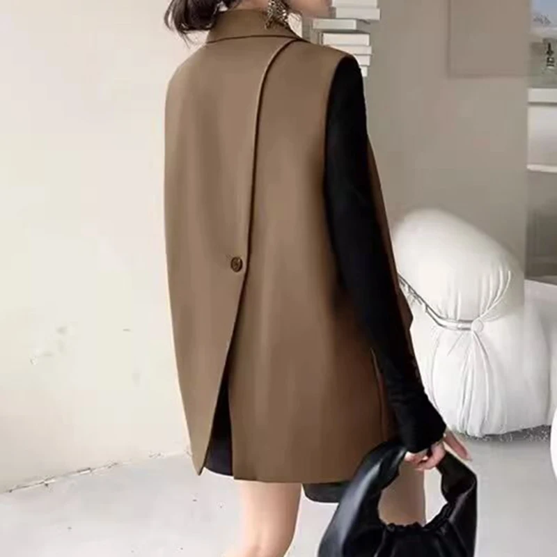 Coat 2024 Spring and Autumn New Loose Cardigan Suit Design Sense Vest Women's Clothing Women's Clothing