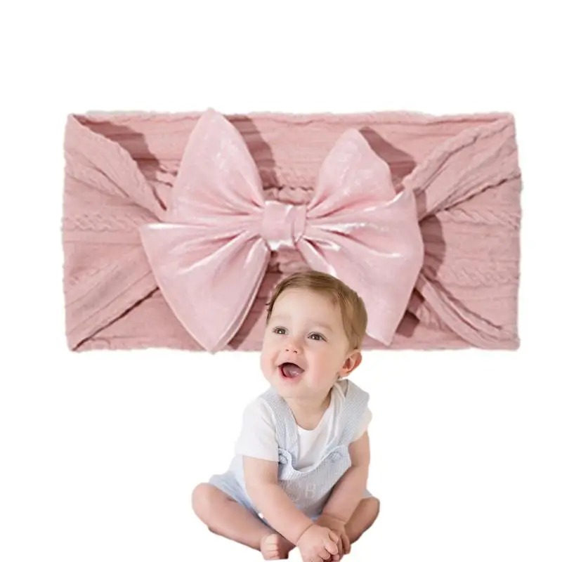 Baby Headbands Bows High-Elastic Cute Bows Head Wrap Stretchy Knot Headbands With Hair Soft Hairbands Girls Hair