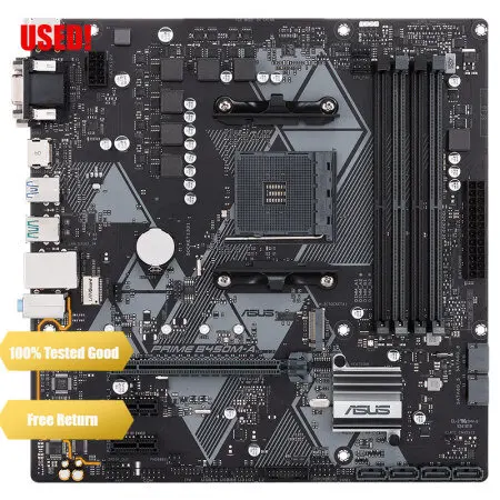 ASUS PRIME B450M-A motherboard AMD AM4 supports RYZEN CPU
