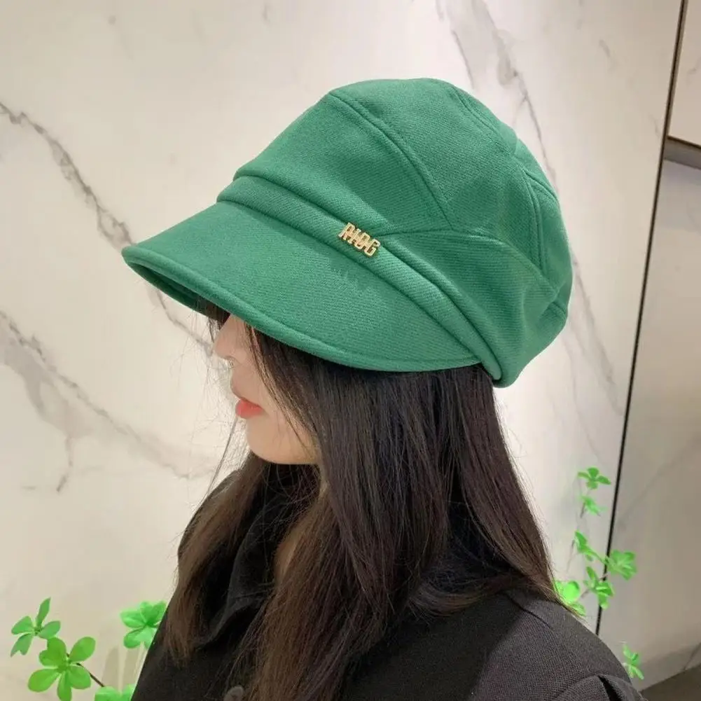 Solid Color Ladies Hat Stylish Women's Corduroy Newsboy Beret Hat Versatile Winter Fashion Accessory for Comfortable Casual
