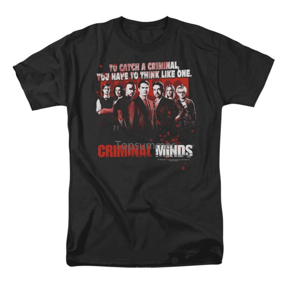 

Men Funny T Shirt Women Cool Tshirt Criminal Minds Think Like One T-Shirt