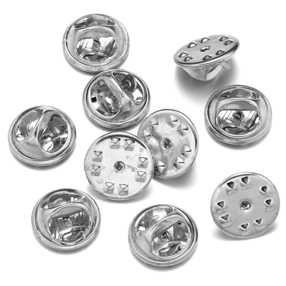 100 Stück Metall-Pin-Backings, Schmetterlings-Clutchhalter, Verriegelungsverschluss für DIY-Brosche, Krawatte, Hut, Abzeichen, Insignien, Ersatz-Schmuckherstellung