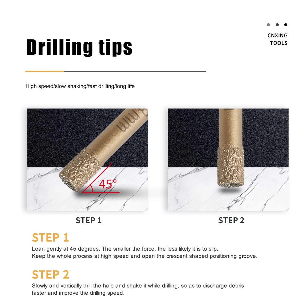 Drill Cutter 1Pc 6-200mm Diamond Brazed Core for Porcelain Tiles Marble Glass Granite