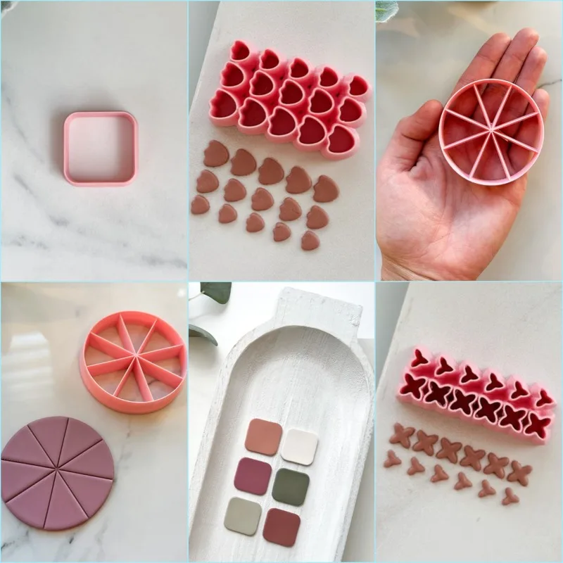 DIY Soft Pottery Polymer Cutter Mini Leaves Shape Clay Mold Handmade Earring Clay Molds Earring Jewelry Pendant Making Clay Tool