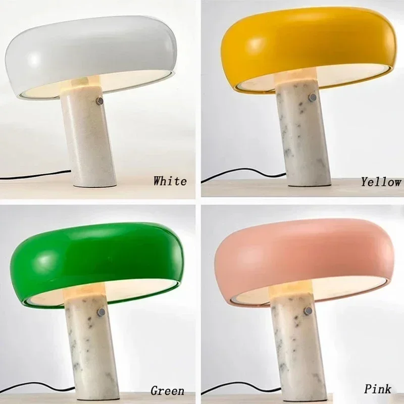 Description Picture 2 of itemMushroon Marble Table Lamp Kid Study LED Desk Light Household Bedside Living Bedroom Black Night Decorative Book Reading Light