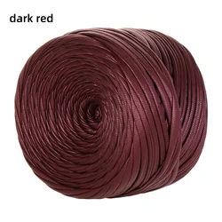 Premium Nappa Matte Faux Leather Yarn - 200g Roll for DIY Knitting, Crocheting, and Crafting (Dark red)