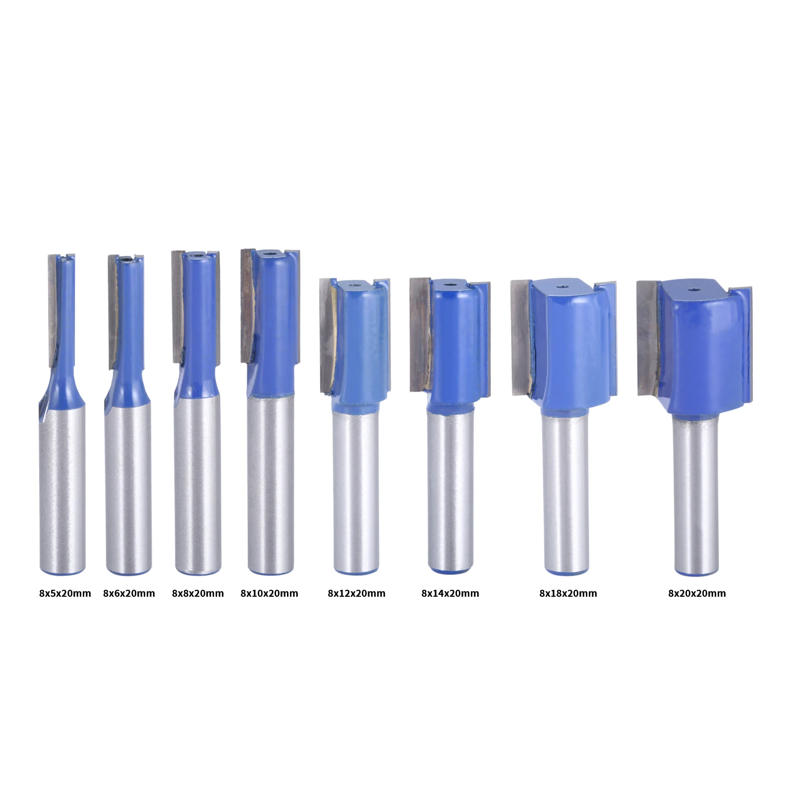

1Pc 8mm Straight Shank Tungsten Carbide Double Flute Router Bit Carpenter Milling Cutter Woodworking Tool,5/6/8/10/12/14/18/20mm