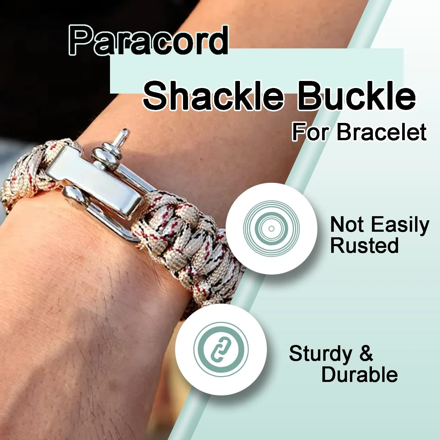 Paracord Bracelet Shackle Buckle Metal Adjustable Bow Anchor U