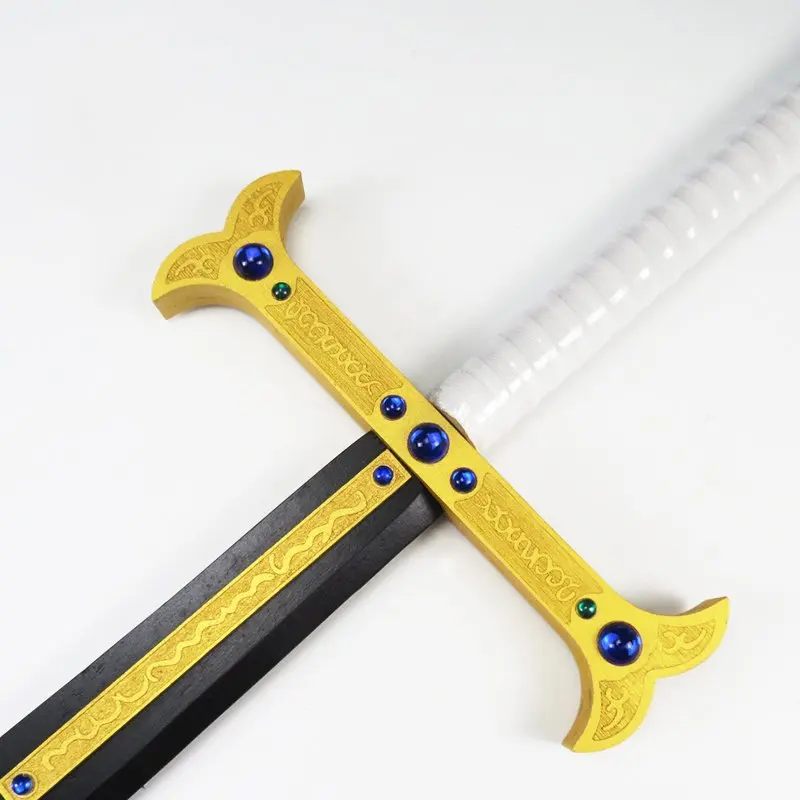 Fun] 110cm Cosplay Anime One piece Dracule Mihawk Sabre The night star  Sword weapon wooden Sword model Costume party Anime show - AliExpress