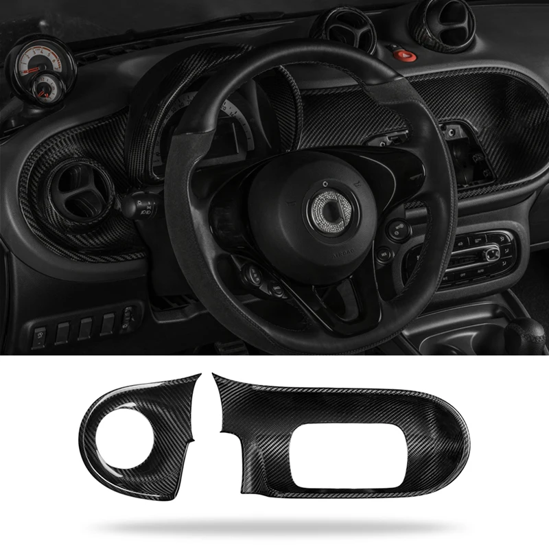 Car Center Console Panel Carbon Fiber Decorative Cover For Mercedes