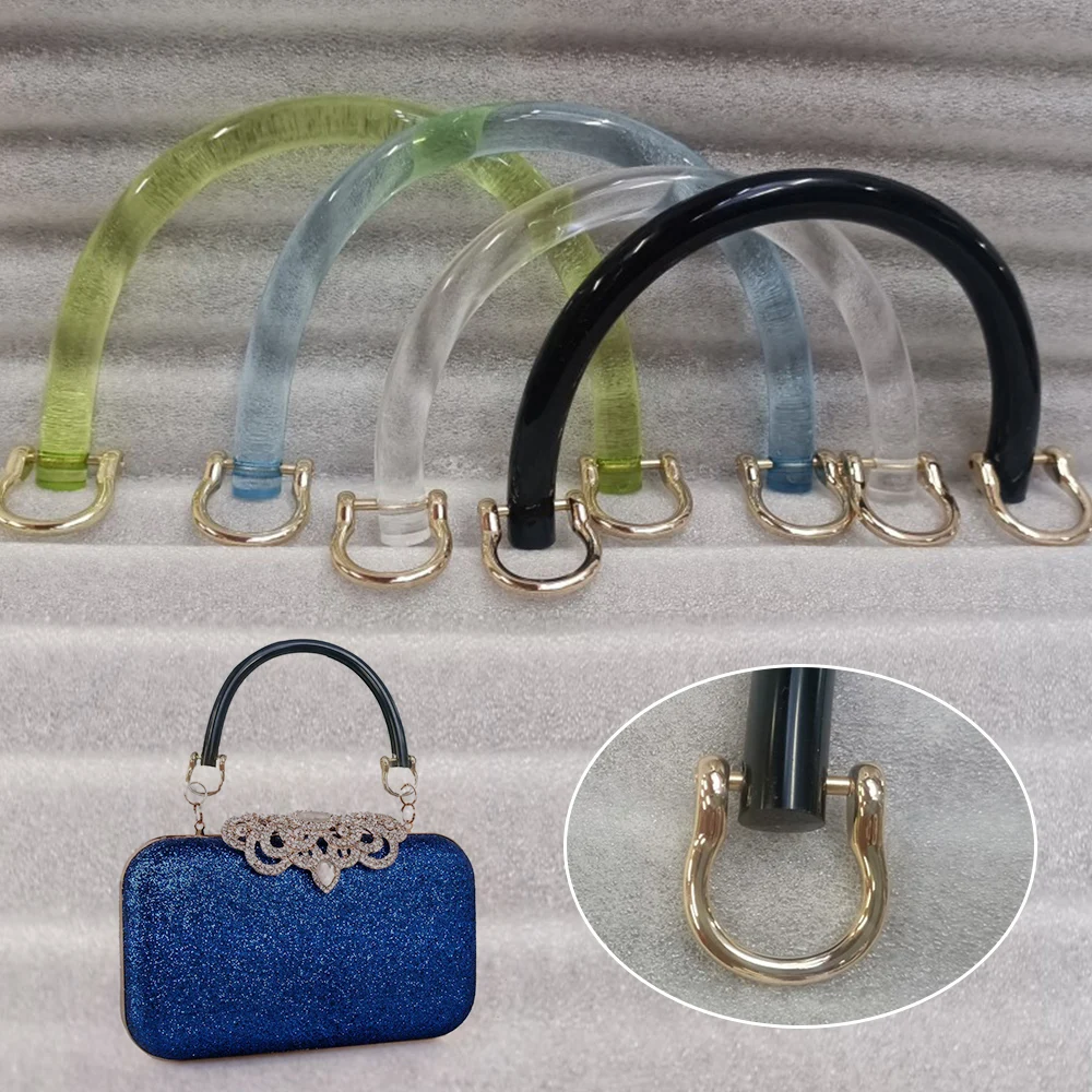 

1 PCS Luggage Handbag Hardware Accessories DIY High-grade Imitation Bamboo Shape Hand-held Link Buckle Wood Bag Strap Handle