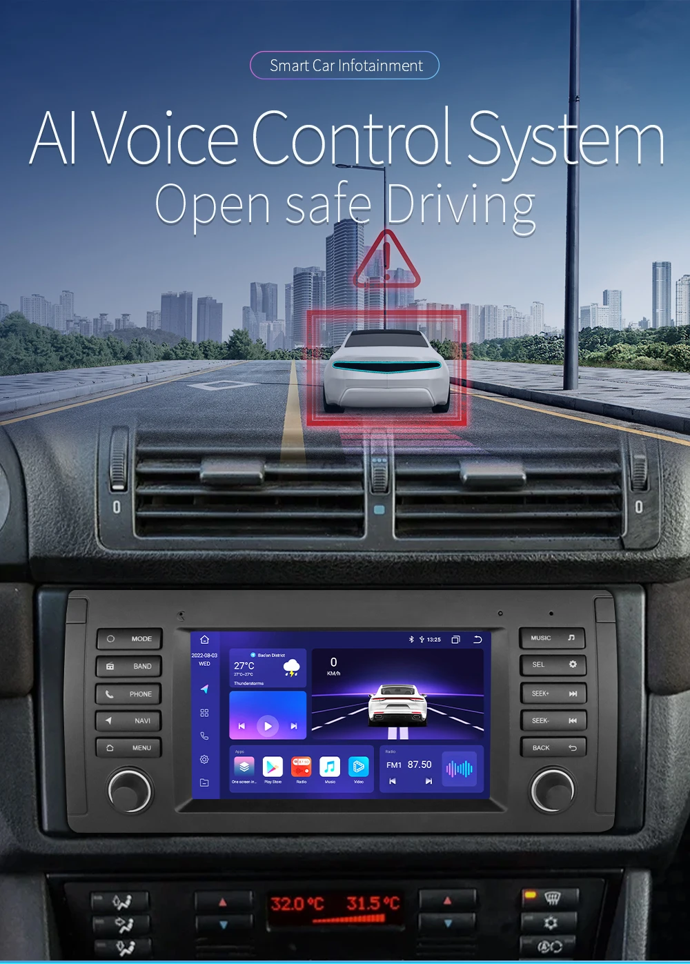 7 ZOLL Android Autoradio für BMW 5er E39 X5 E53 M5 Multimedia Android Auto Wireless Carplay 2din Autoradio 8Core 7862 – Detail 1