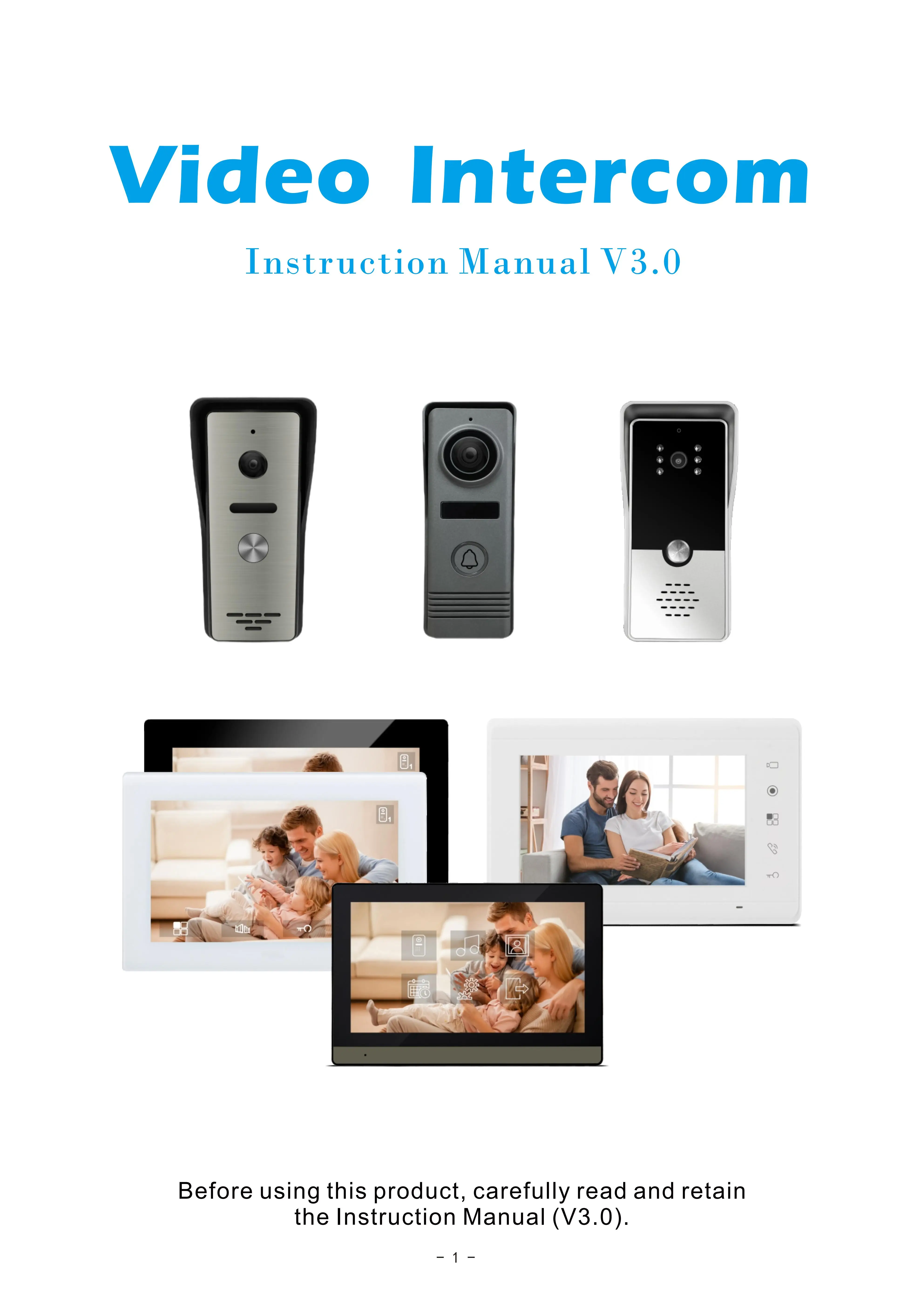 7inch Color Wired Video Intercom System Visual Doorphone Camera Video Doorbell D