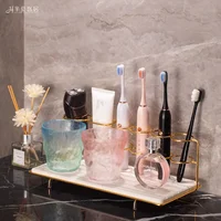 Bathroom Electric Toothbrush Rack Swing Table Washing Table Storage Rack Toothpaste Rack Tooth Brush Holder 4