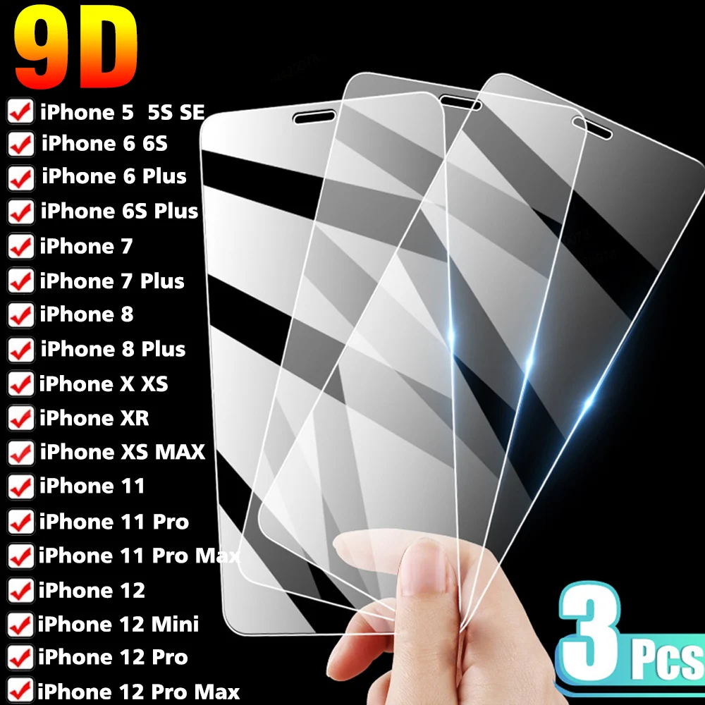3PCS iPhone 15 14 13 12 Pro Screen Protector
