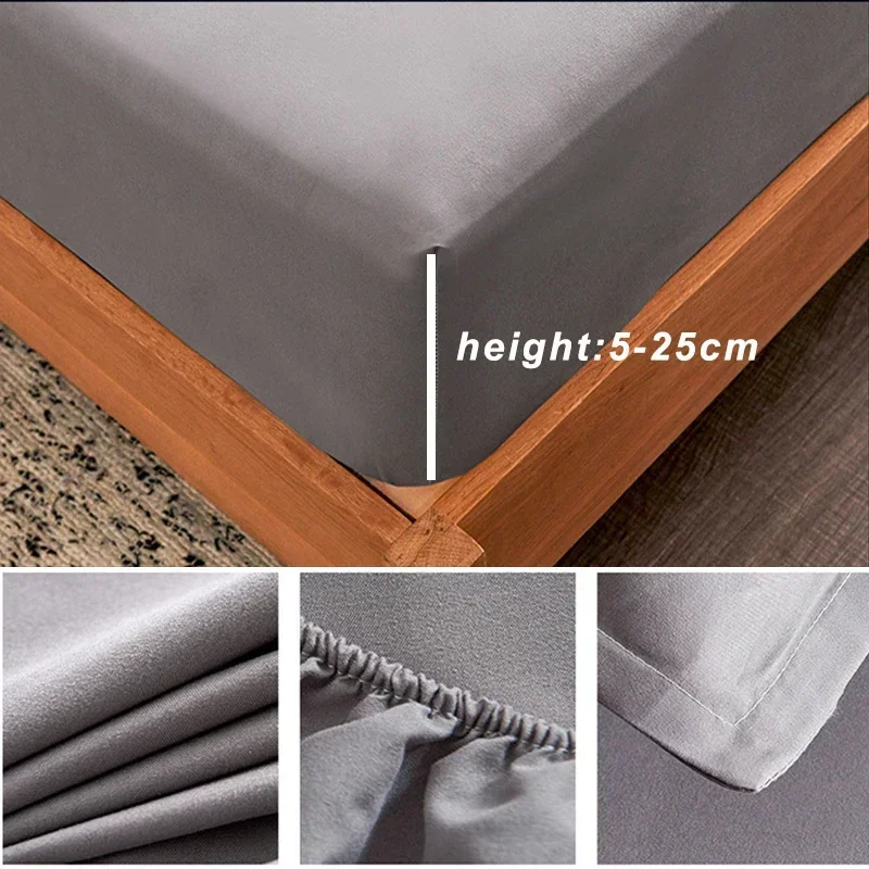 Fitted Sheet with Elastic Bands Non Slip Adjustable Mattress Covers for Single Double King Queen Bed,150/180/200cm 4