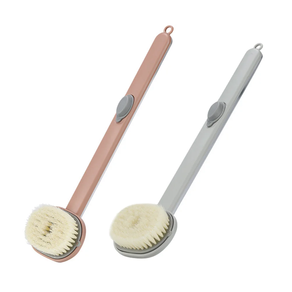 

2 Pcs Bathroom Brush Back Tub Scrubber Back Scrubbing Brush Shower Long Handle Washer for Aldult Body Bath