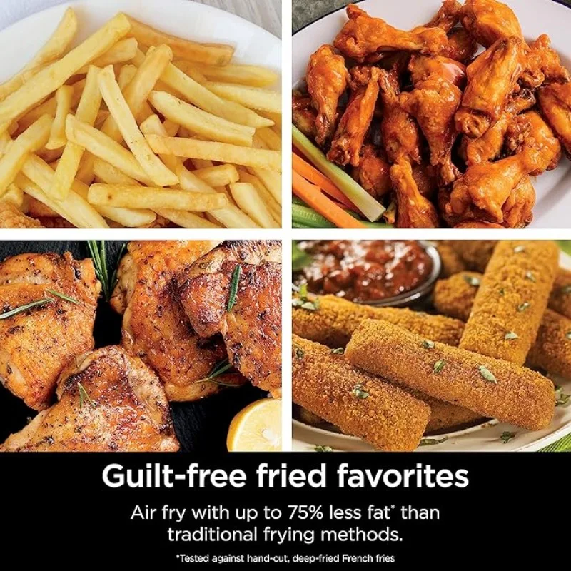 Ninja DZ071 Foodi 6-in-1 FlexBasket Air Fryer with 7-QT MegaZone & Basket Divider for Large Proteins & Full Meals 6