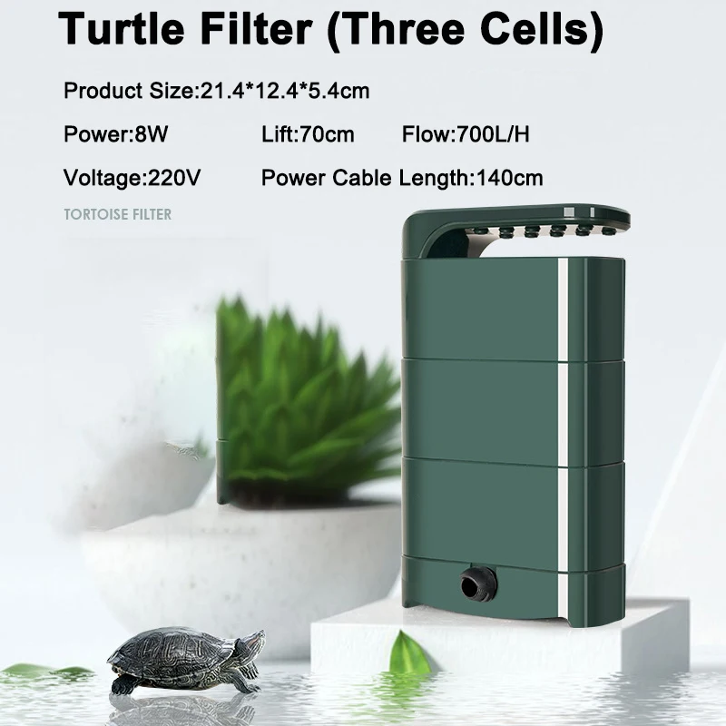 Turtle Aquarium Filter Low Water Suction Cycle 5 in 1 Wave Pumping Water Purification Quality Deodorisation