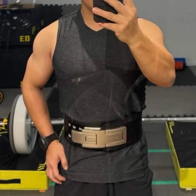 Weightlifting Belt Cowhide Leather Lever Buckle Waist Support Powerlifting Squat Deadlift Gym Training Fitness for Powerlifters Weightlifting Belt Cowhide Leather Lever Buckle Waist Support Powerlifting Squat Deadlift Gym Training Fitness for Powerlifters