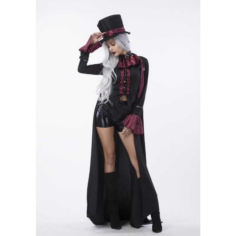 Halloween Vampire Couple Costumes Mens Bloody Handsome Costume Womens Steampunk Vampiress Uniforms Blood Countess Kits