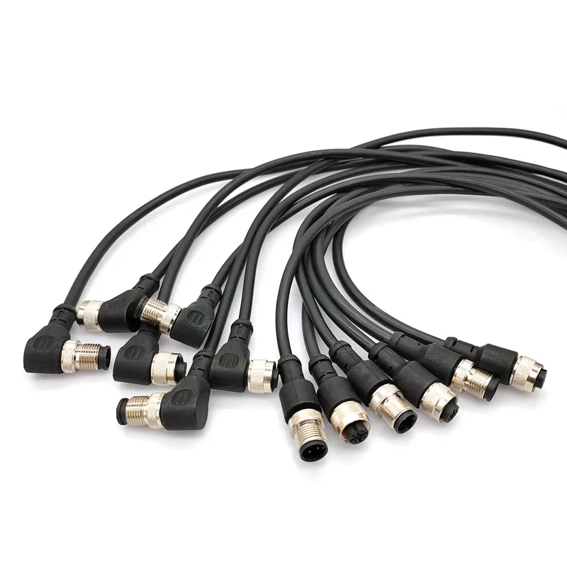 M12 sensor connector waterproof cable plug Male&Female 4 5 8Pin +2m PVC Integrated injection molding M12 connectors wire connector terminals wire connector electrical connectors electrical connector connector with cable cable connector