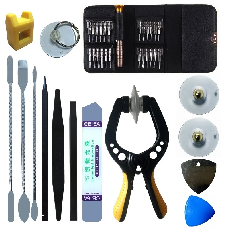 

38 in 1 Mobile Phone Screen Opening Pliers Repair Tools Kit Screwdriver Pry Disassemble Tool Set for iPhone Samsung Sony HT764