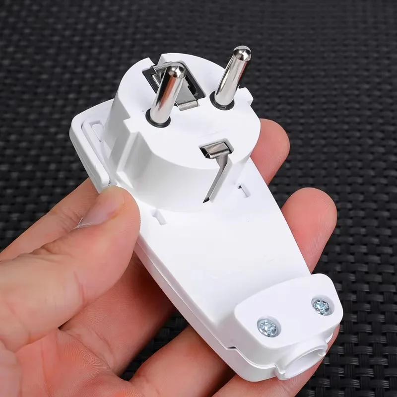 Smart Plug Plug Adapter Electrical Socket Power Socket AC Adapter Power Plug Connector Power Extension Plug Smart Plug Outlet European Earthing Contact Angle Plug Flat for Home Electeic Socket Euro Connector Ultra Thin Hidden Ultra-thin Concealed Adapter