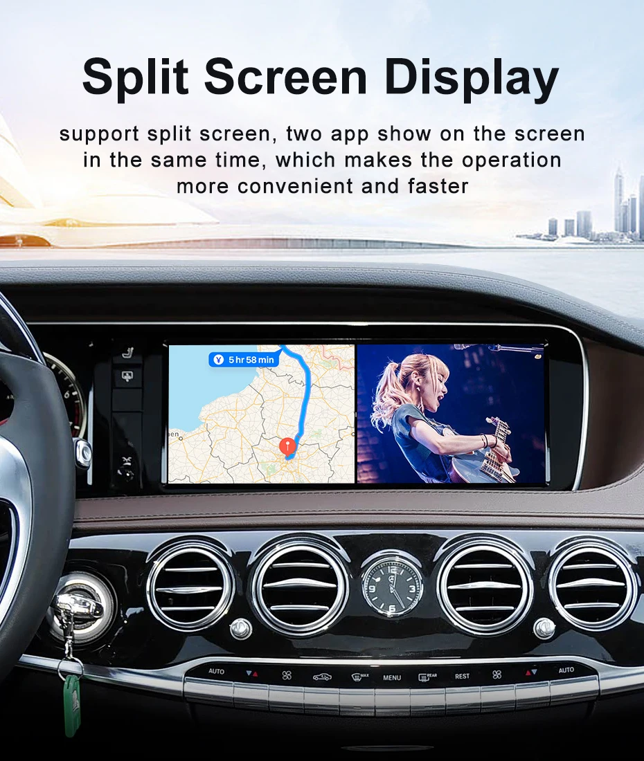 8Core Android14 Qualcomm Wireless Carplay Auto Car Video Player Multimedia Scree