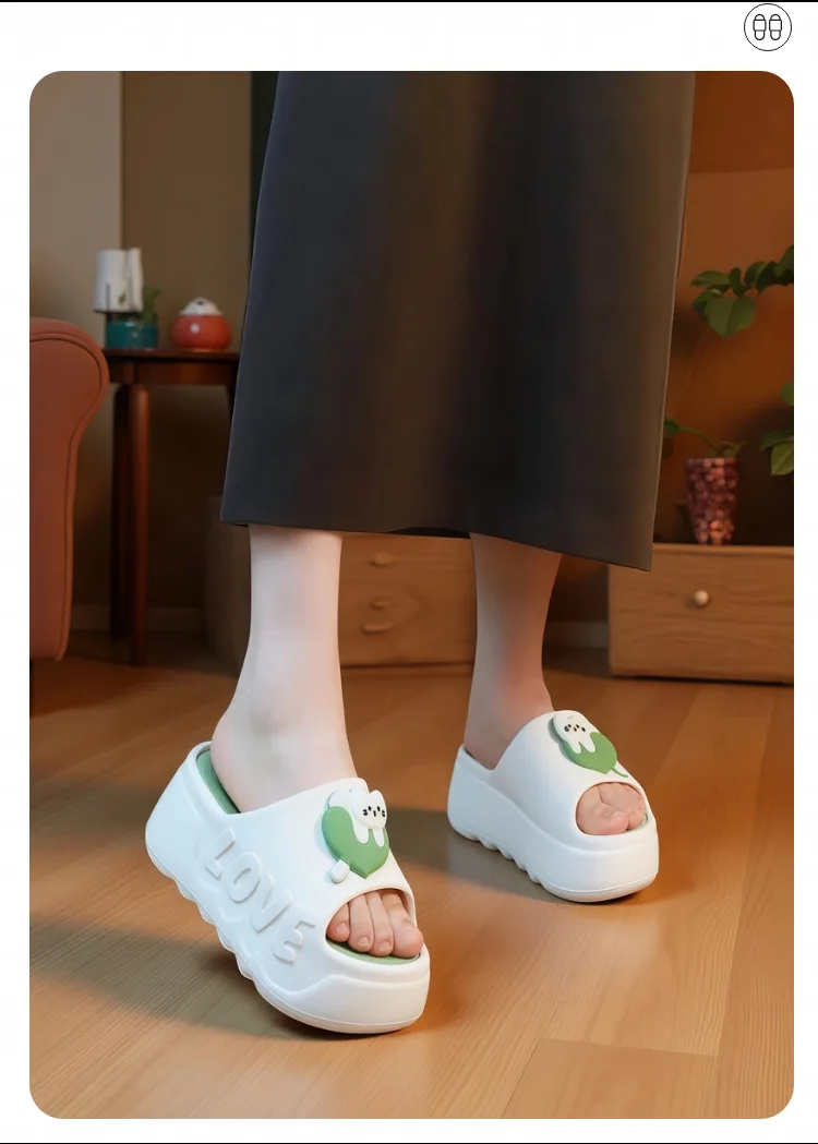 Neue rosa Blume High Heel Slipper Damen Outdoor Slides süße rückenfreie Strandschuhe Frau flache Plattform Pantoletten Aufzug Hausschuhe – Detail 11