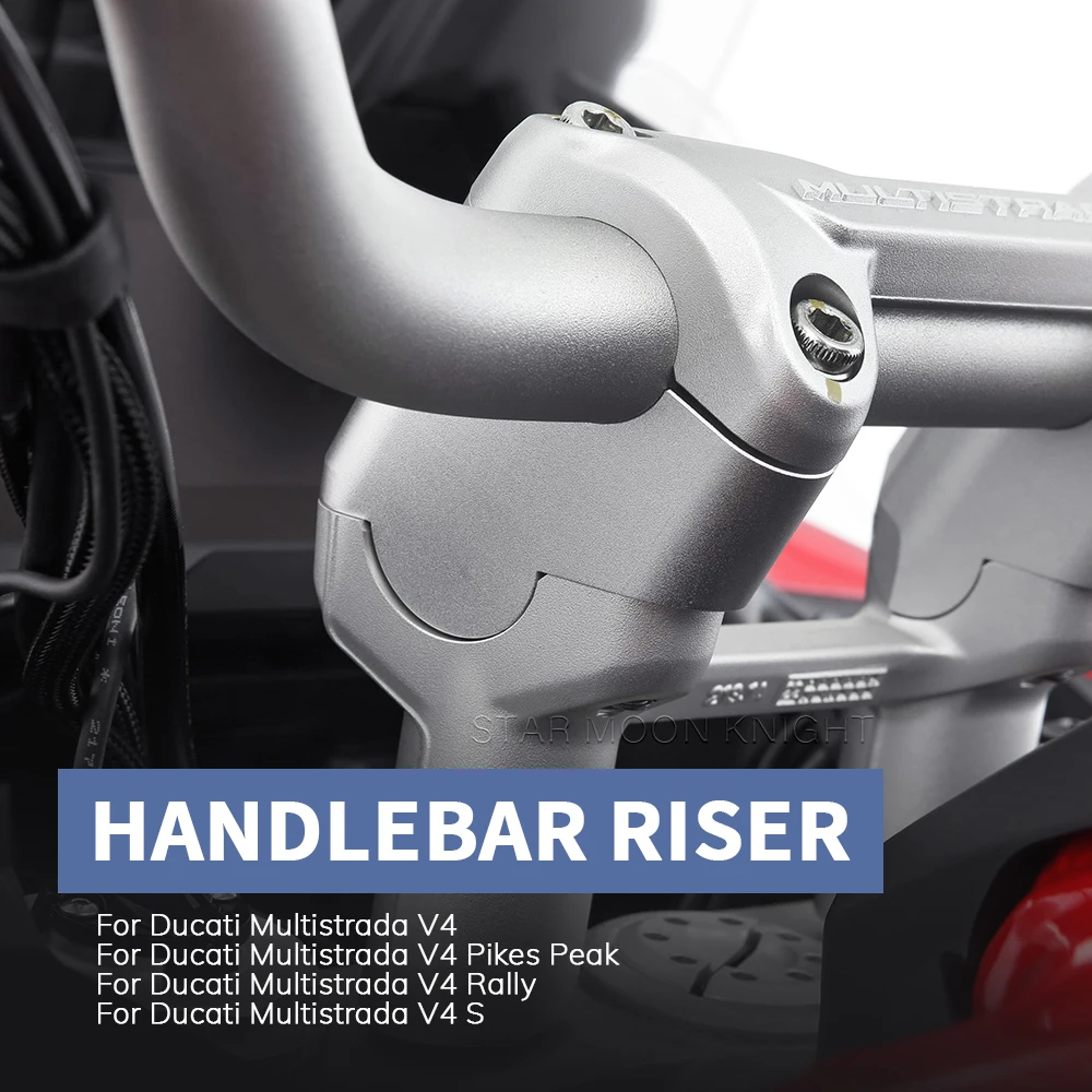 

Motorcycle Handlebar Riser Drag Handle Bar Clamp Extend Adapter For Ducati Multistrada V4 S Rally Pikes Peak 2021- MultistradaV4