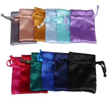 10/25/50pcs/lot Silk Jewelry Gift Bag Satin Drawstring Pouch For Wedding Party Candy Bag Luxury Jewelry Packing 1