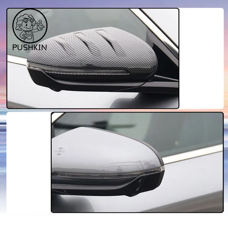For BYD ATTO 3 Chrome Carbon Fiber Car Door Handle Cover Trim Interior trim Car Stickers