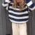 Striped Loose Fit Knitted Pullovers Women Autumn Spring Fashion Long Sleeve Knitwear Vintage Grunge Y2K Sweater Preppy Clothes
