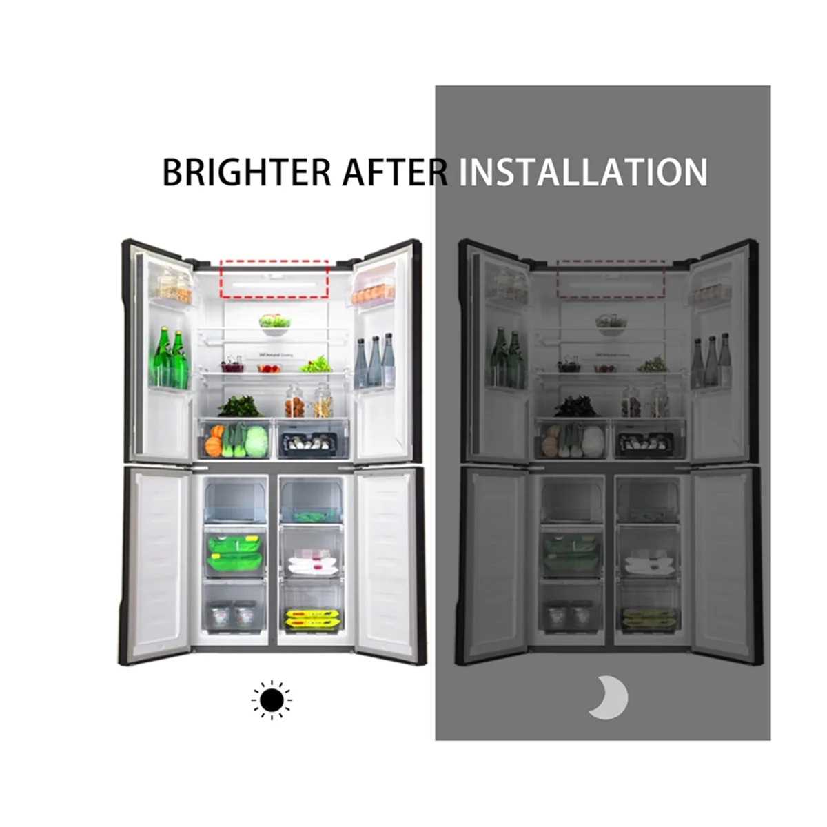FZFZ 2Pcs Refrigerator LED Light Board for W11043011 PS12070396(PCB Only)Refrigerator LED Light