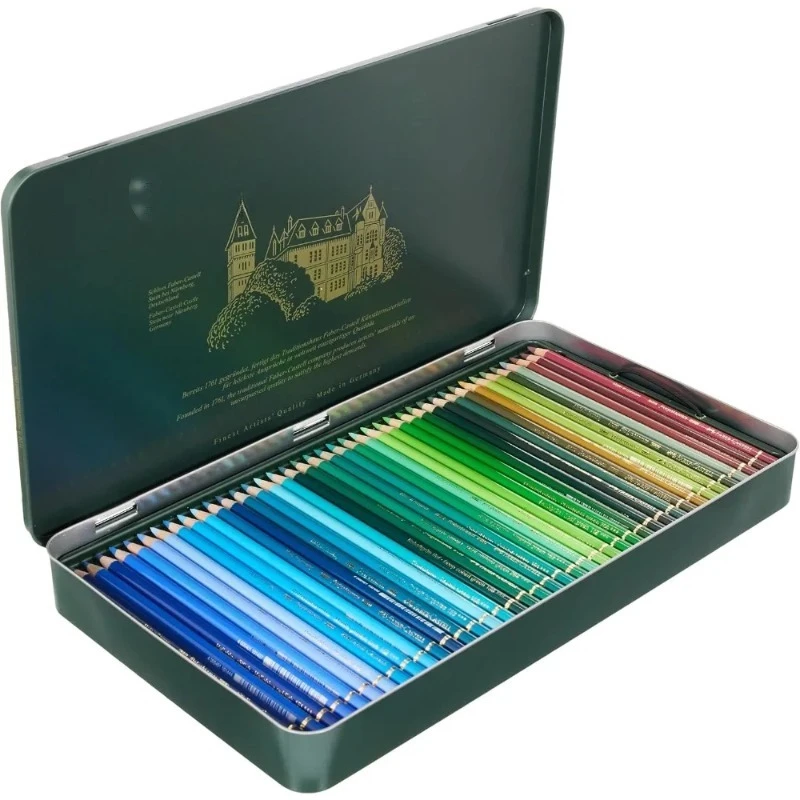 Artist Colour Pencils 120 Tin Set Oil-Based Lightfast Drawing Pencils