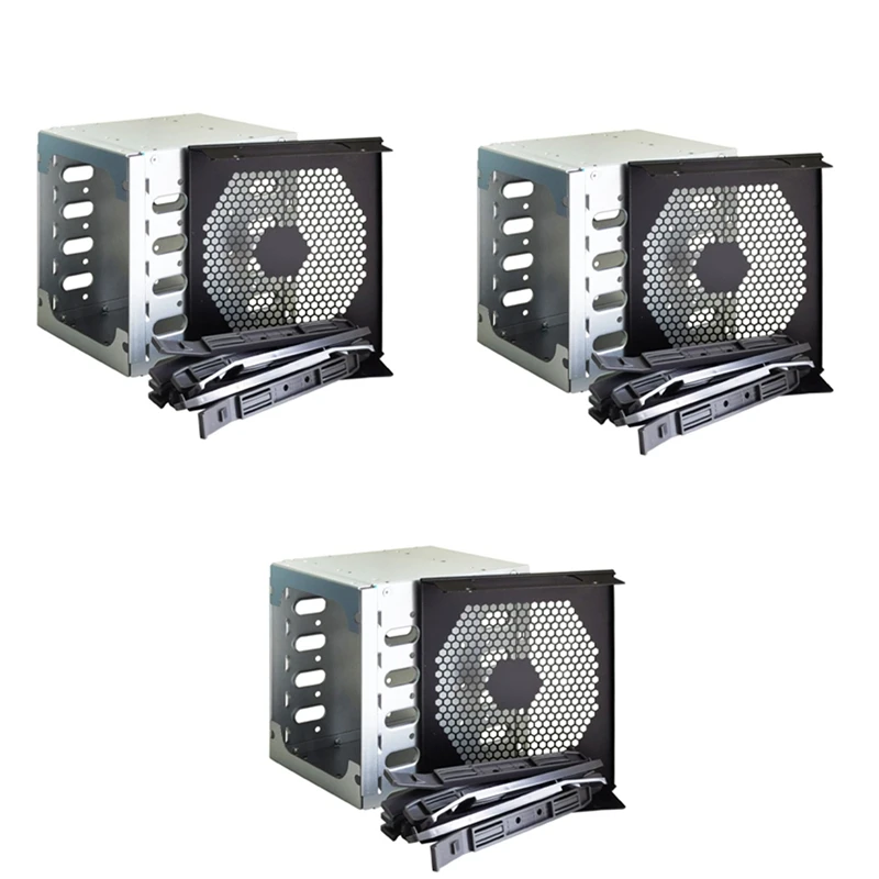 

3X Large Capacity HDD Hard Drive Cage Rack 5.25 Inch To 5X 3.5 Inch SAS SATA Hard Drive Disk Tray